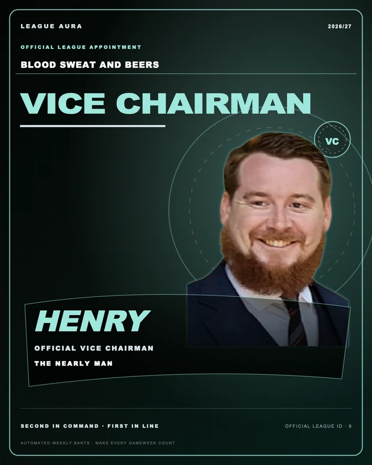 Official Vice Chairman appointment for Henry